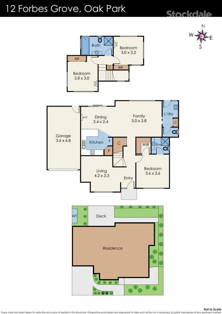 Floorplan of Homely townhouse listing, 12 Forbes Grove, Oak Park VIC 3046