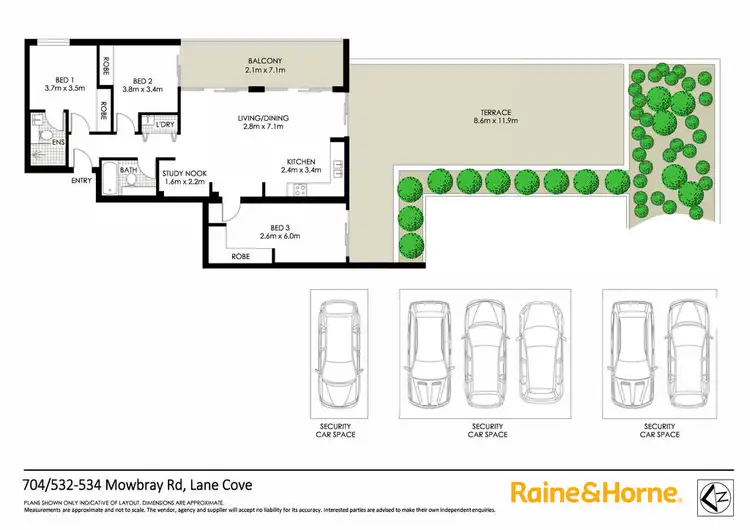 Floorplan of Homely apartment listing, 704/532-534 Mowbray Road, Lane Cove NSW 2066