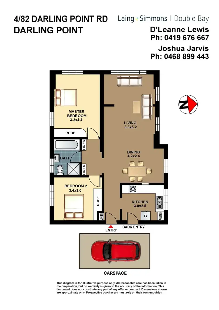 Floorplan of Homely apartment listing, 4/82 Darling Point Road, Darling Point NSW 2027