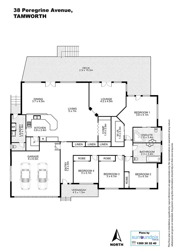 Floorplan of Homely house listing, 38 Peregrine Avenue, Tamworth NSW 2340