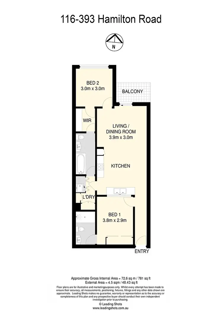 Floorplan of Homely unit listing, 116/392 Hamilton Road, Chermside QLD 4032