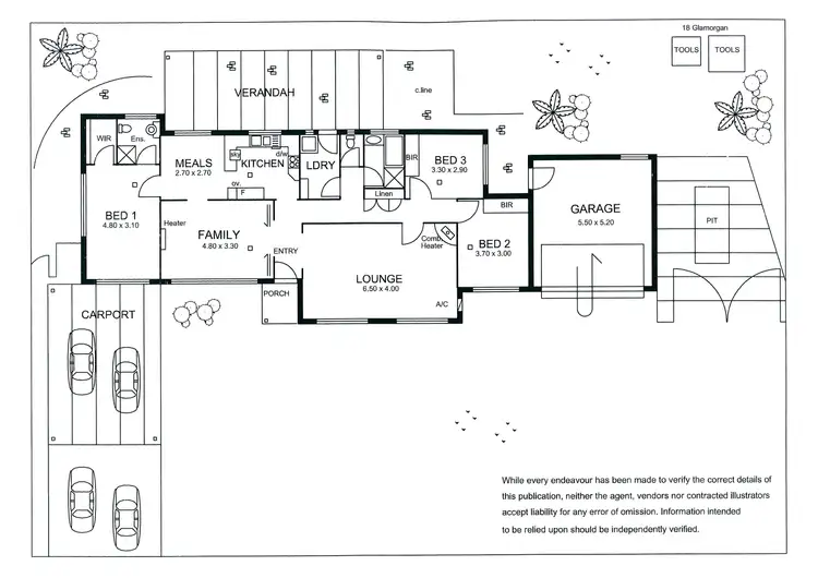 Floorplan of Homely house listing, 18 Glamorgan Drive (Cnr of Carnarvan), Redwood Park SA 5097