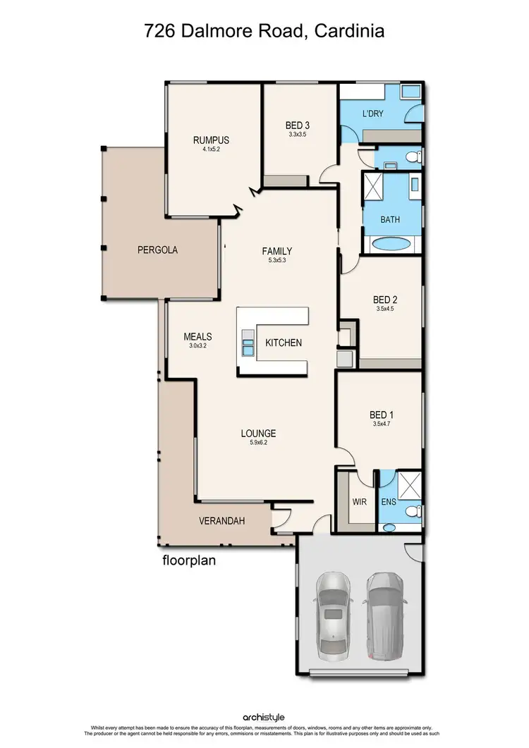 Floorplan of Homely house listing, 726 Dalmore Road, Cardinia VIC 3978