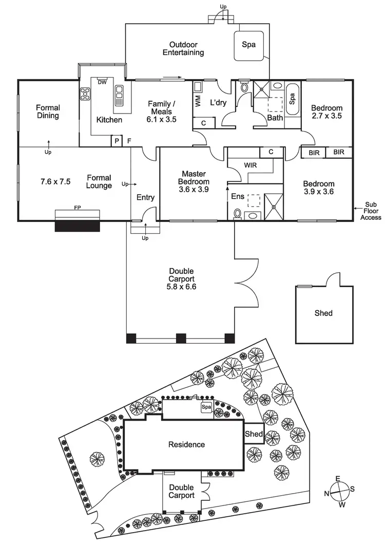 Floorplan of Homely house listing, 14 Flora Road, Mount Martha VIC 3934