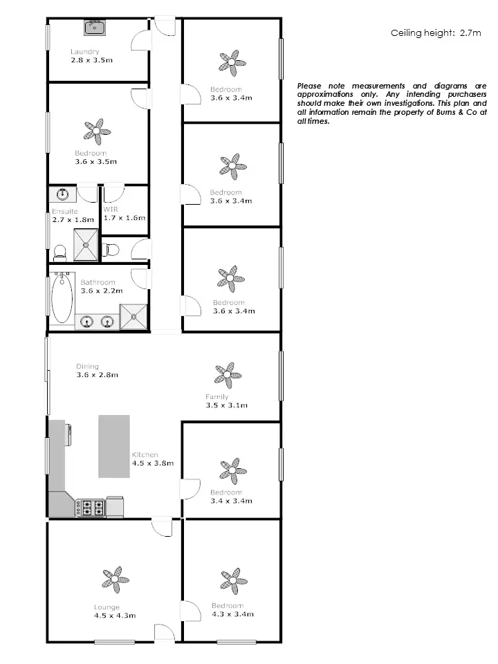 Floorplan of Homely house listing, 22 Hughes Street, Ouyen VIC 3490