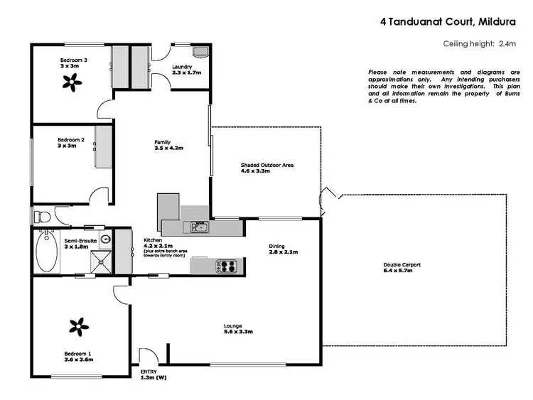 Floorplan of Homely house listing, 4 Tanduanat Court, Mildura VIC 3500