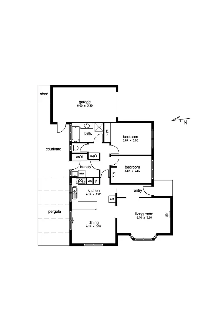Floorplan of Homely unit listing, 1/34 Romawi Street, Altona VIC 3018