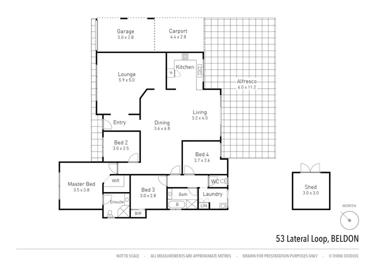 Floorplan of Homely house listing, 53 Lateral Loop, Beldon WA 6027