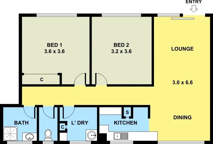 Floorplan of Homely unit listing, 1/2253 GOLD COAST HIGHWAY, Mermaid Beach QLD 4218