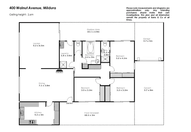 Floorplan of Homely house listing, 400 Walnut Avenue, Mildura VIC 3500
