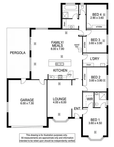 Floorplan of Homely house listing, 1 Ivy Place, Mount Gambier SA 5290