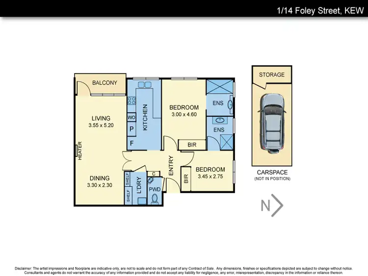Floorplan of Homely apartment listing, 1/14 Foley Street, Kew VIC 3101