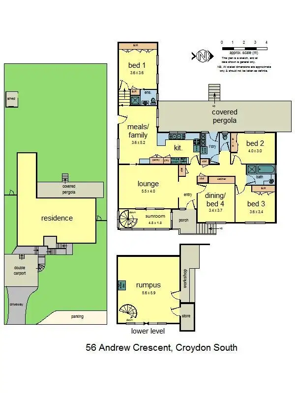 Floorplan of Homely house listing, 56 Andrew Crescent, Croydon South VIC 3136