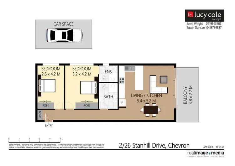 Floorplan of Homely apartment listing, 2/26 Stanhill Drive, Chevron Island QLD 4217
