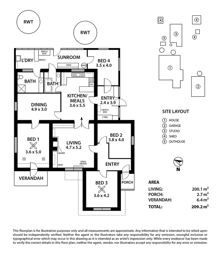 Floorplan of Homely house listing, 6 East Terrace, Strathalbyn SA 5255