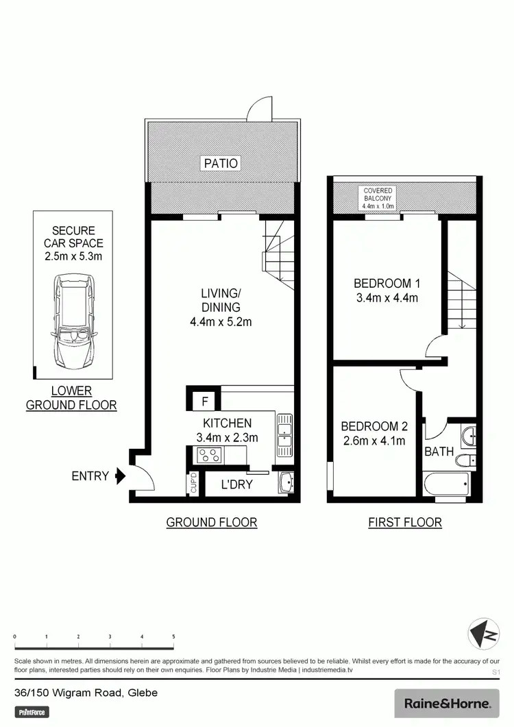 Floorplan of Homely townhouse listing, 36/150 Wigram Road, Glebe NSW 2037