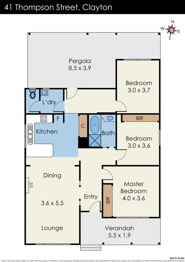 Floorplan of Homely house listing, 41 Thompson Street, Clayton VIC 3168