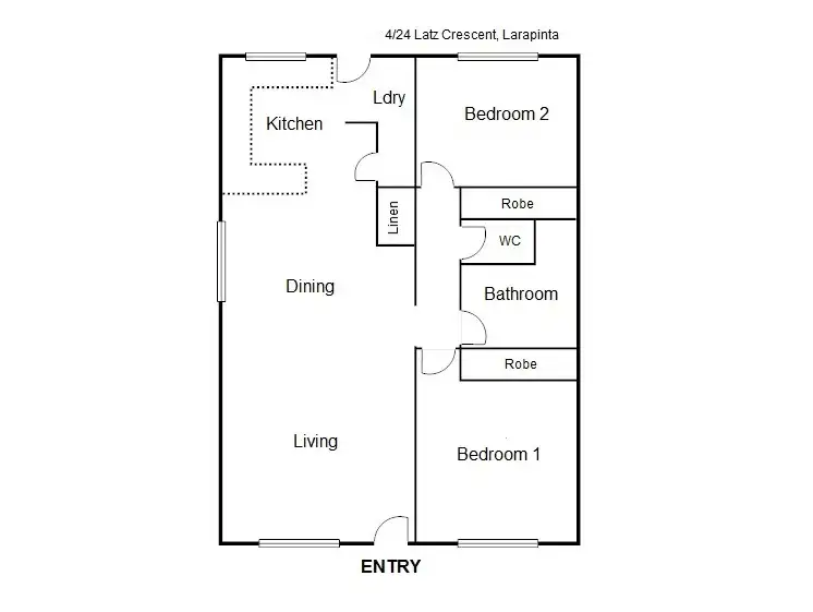 Floorplan of Homely unit listing, 4/24 Latz Crescent, Larapinta NT 875
