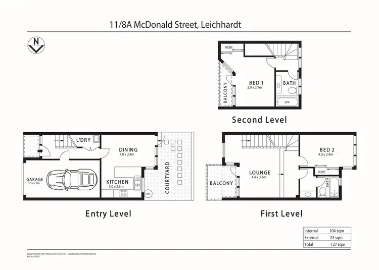 Floorplan of Homely townhouse listing, 12/8A McDonald Street, Leichhardt NSW 2040