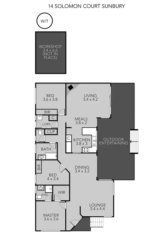Floorplan of Homely house listing, 14 Solomon Court, Sunbury VIC 3429