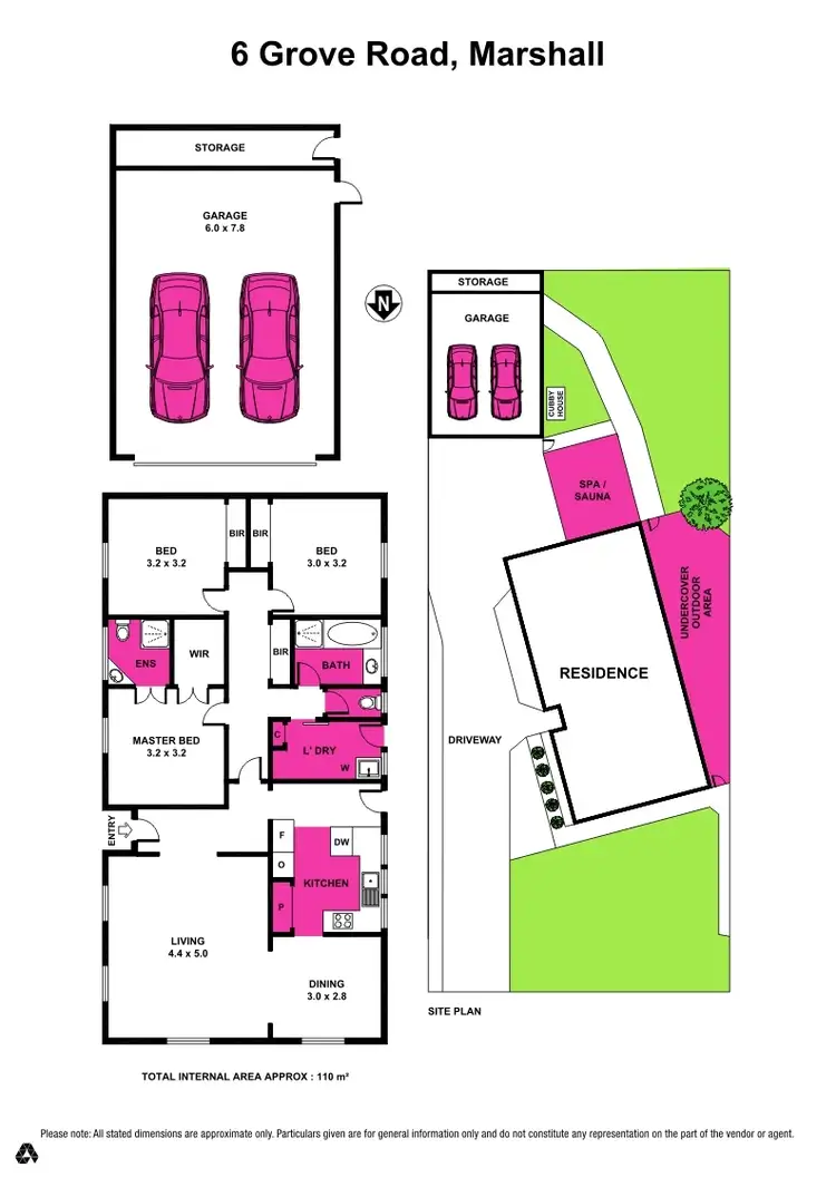Floorplan of Homely house listing, 6 Grove Road, Marshall VIC 3216