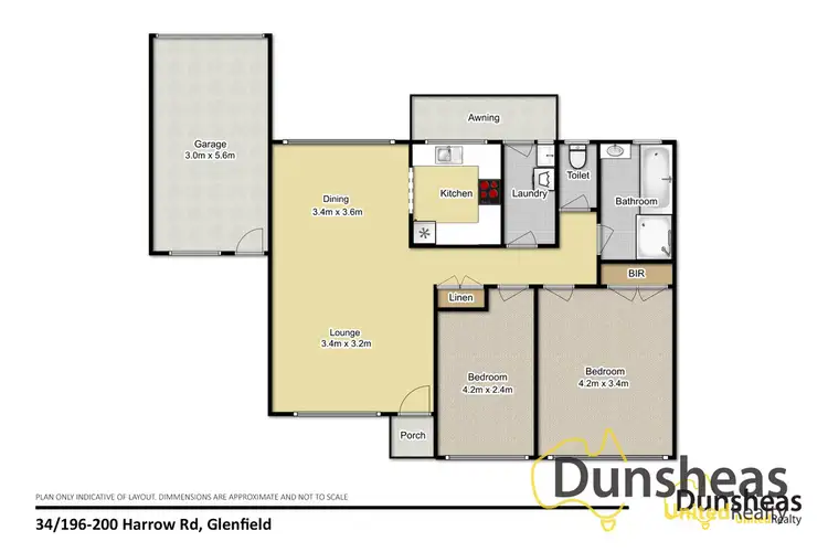Floorplan of Homely townhouse listing, 34/196-200 Harrow Road, Glenfield NSW 2167