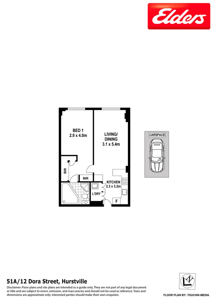 Floorplan of Homely apartment listing, 51A/12-22 Dora Street, Hurstville NSW 2220