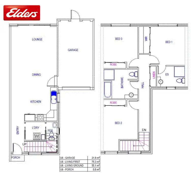Floorplan of Homely townhouse listing, 6/69 Gilmore Road, Queanbeyan NSW 2620
