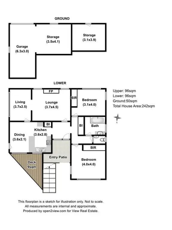 Floorplan of Homely house listing, 1 and 2/274 Bathurst Street, West Hobart TAS 7000