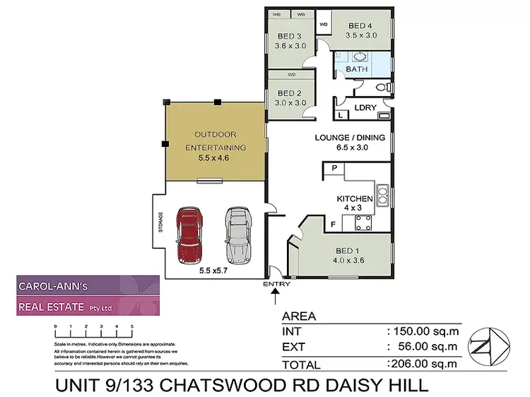 Floorplan of Homely townhouse listing, 9/133 Chatswood Road, Daisy Hill QLD 4127