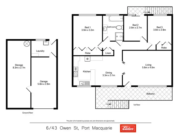 Floorplan of Homely villa listing, 6/43 Owen Street, Port Macquarie NSW 2444