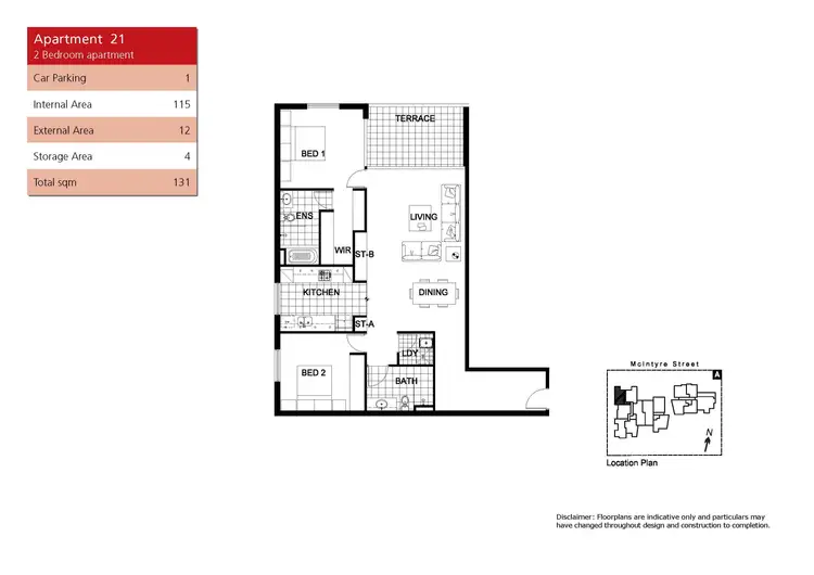 Floorplan of Homely block of units listing, 21/8-18 McIntyre St, Gordon NSW 2072