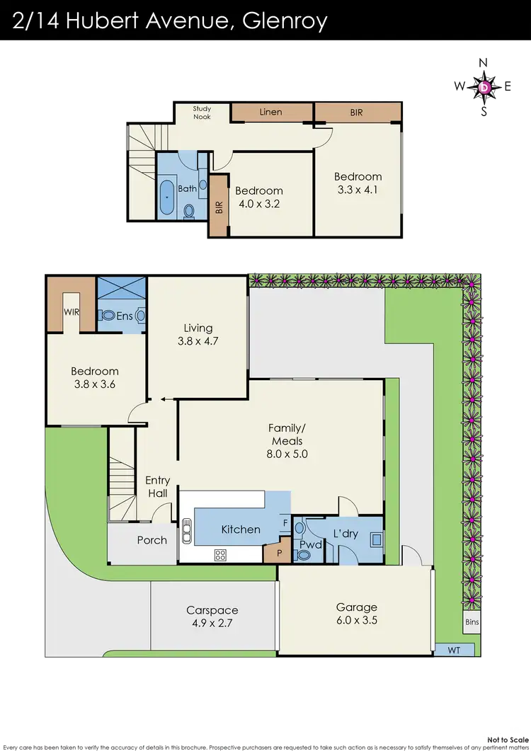 Floorplan of Homely townhouse listing, 2/14 Hubert Avenue, Glenroy VIC 3046