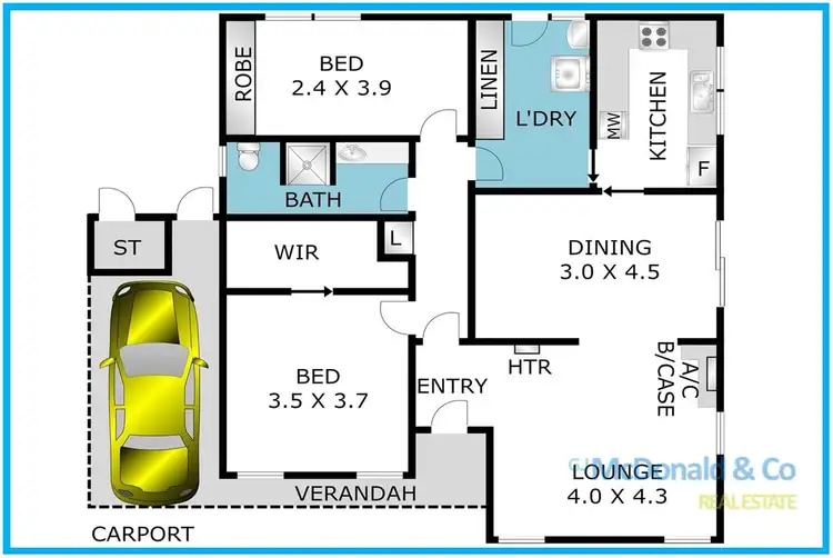 Floorplan of Homely unit listing, 1a Colville Court, Herne Hill VIC 3218