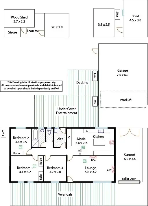 Floorplan of Homely house listing, 412 Whites Rd, Parafield Gardens SA 5107