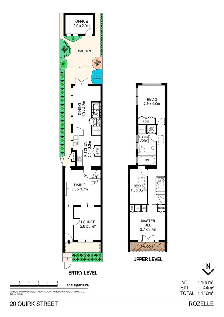 Floorplan of Homely terrace listing, 20 Quirk Street, Rozelle NSW 2039