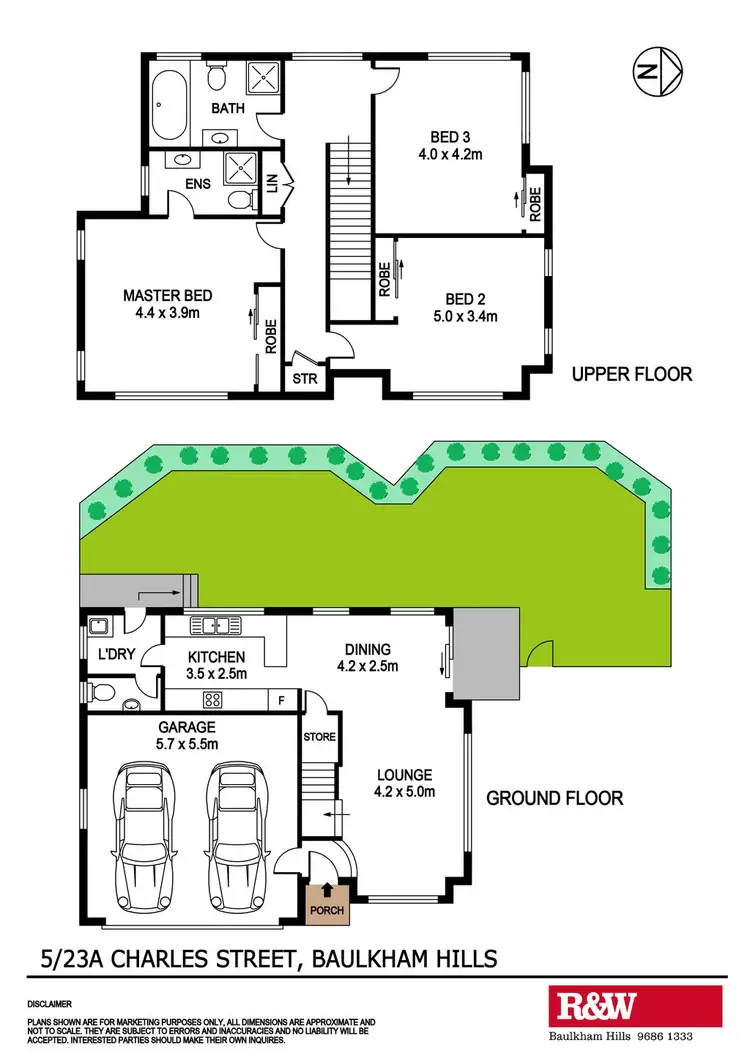 Floorplan of Homely townhouse listing, 5/23A Charles Street, Baulkham Hills NSW 2153