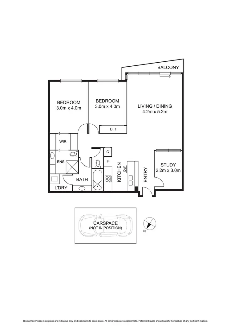 Floorplan of Homely apartment listing, 51/88 Park Street, South Melbourne VIC 3205