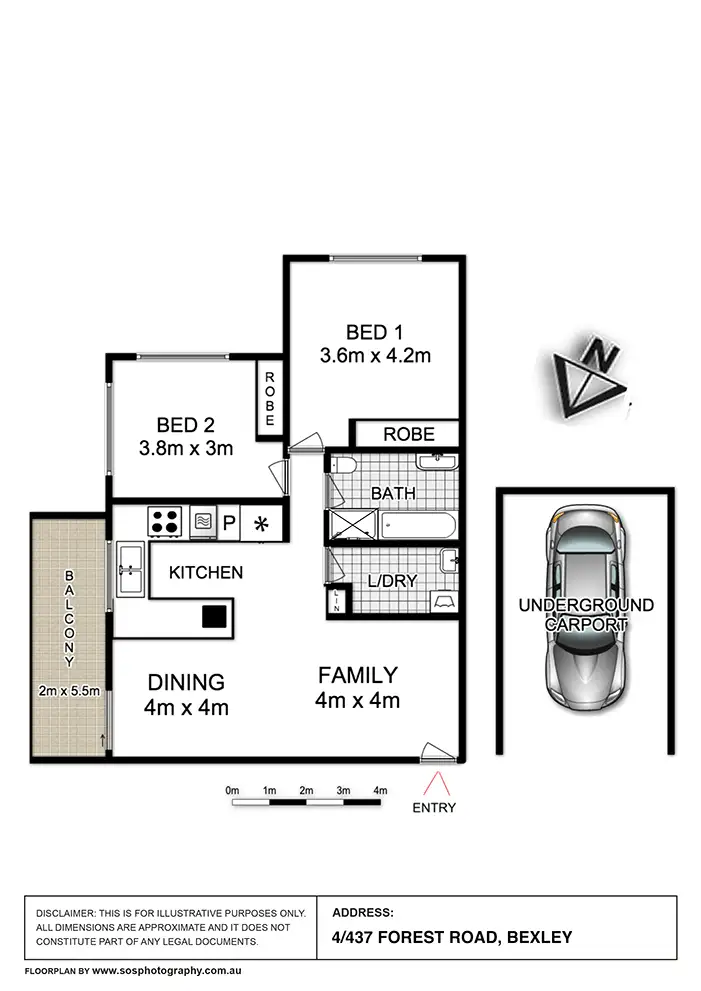 Floorplan of Homely unit listing, 4/437 Forest Road, Bexley NSW 2207