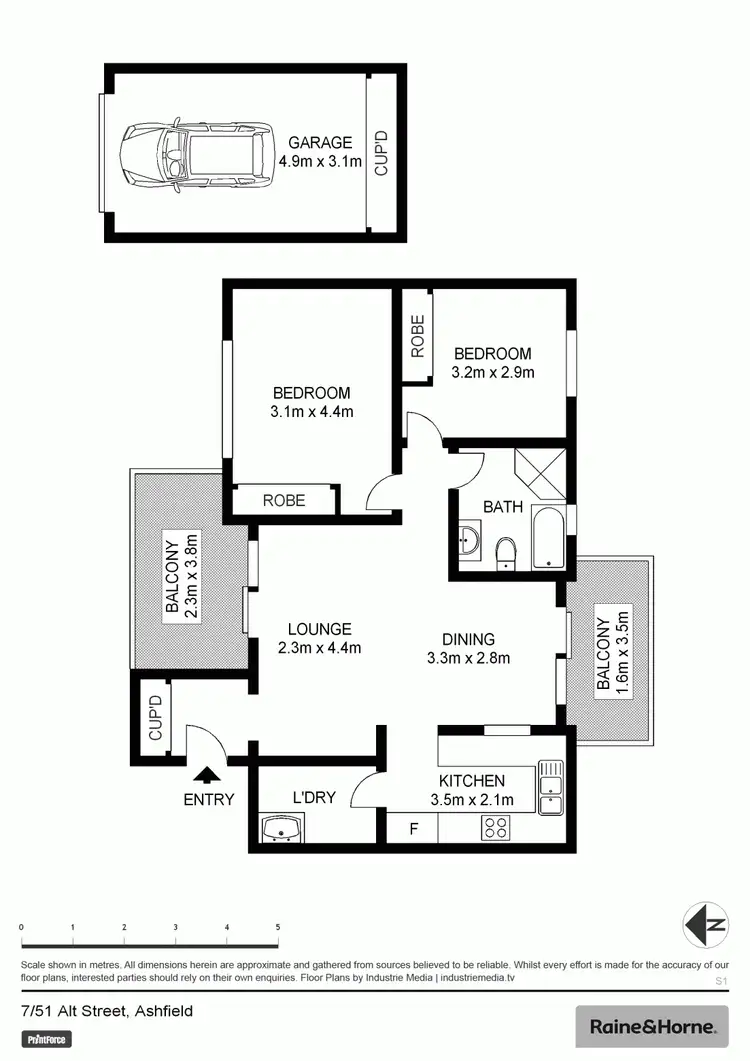 Floorplan of Homely unit listing, 7/51 Alt Street, Ashfield NSW 2131