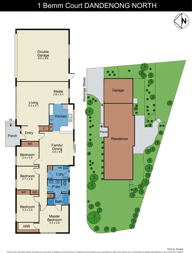 Floorplan of Homely house listing, 1 Bemm Court, Dandenong North VIC 3175
