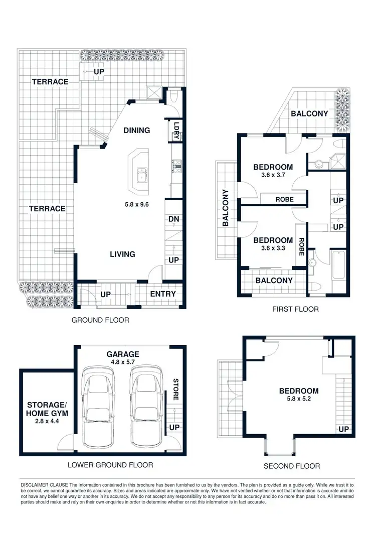 Floorplan of Homely townhouse listing, 1/262 Bondi Road, Bondi NSW 2026