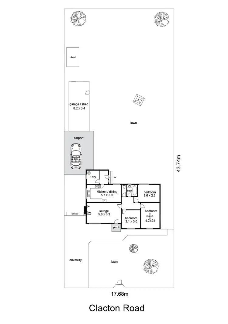 Floorplan of Homely house listing, 12 Clacton Road, Dover Gardens SA 5048