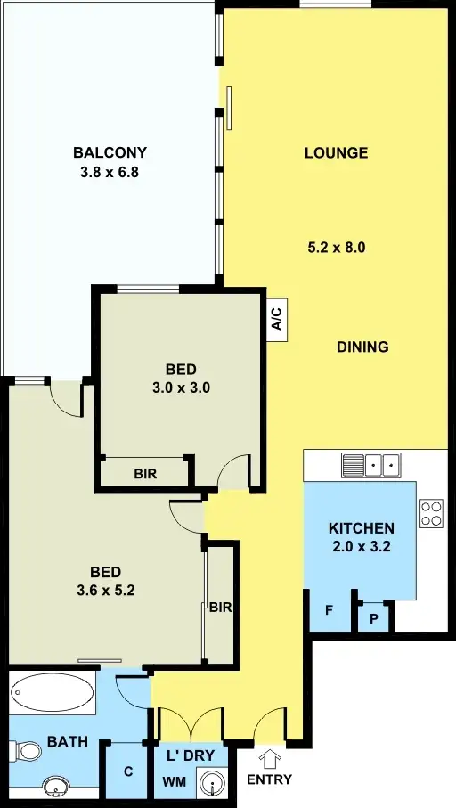 Floorplan of Homely apartment listing, 212/77 Village Way, Maribyrnong VIC 3032