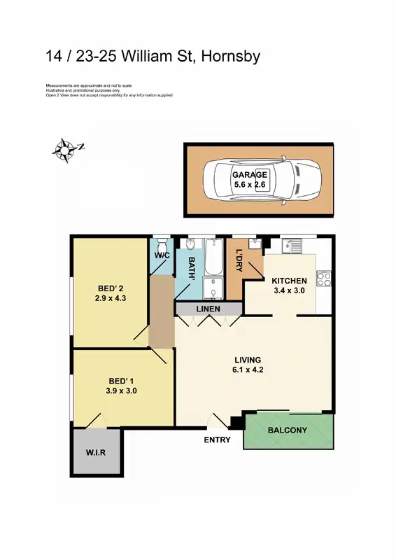 Floorplan of Homely apartment listing, 14/23-25 William Street, Hornsby NSW 2077