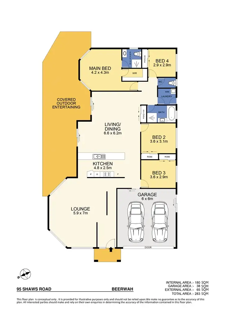 Floorplan of Homely house listing, 95 Shaws Road, Beerwah QLD 4519