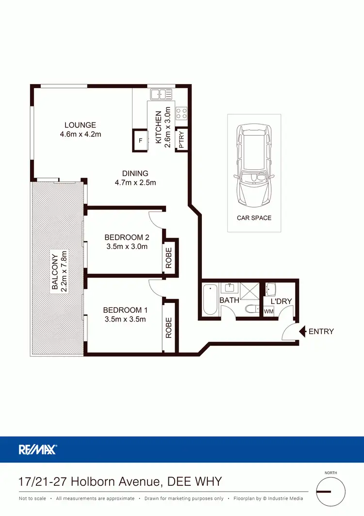 Floorplan of Homely unit listing, 17/21-27 Holborn Ave, Dee Why NSW 2099