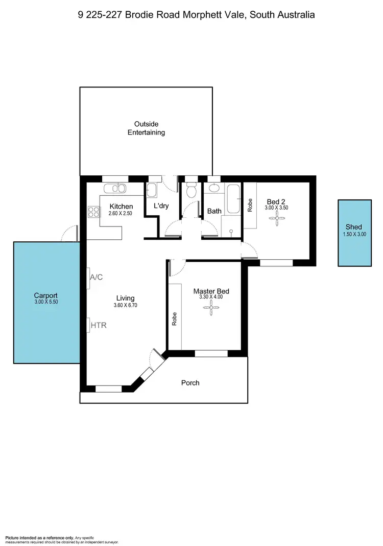 Floorplan of Homely unit listing, 9/225-227 Brodie Road, Morphett Vale SA 5162