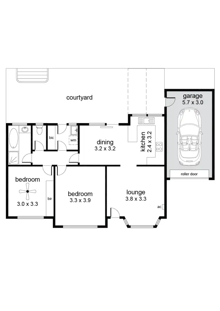 Floorplan of Homely unit listing, 2/112 Pleasant Avenue, South Plympton SA 5038