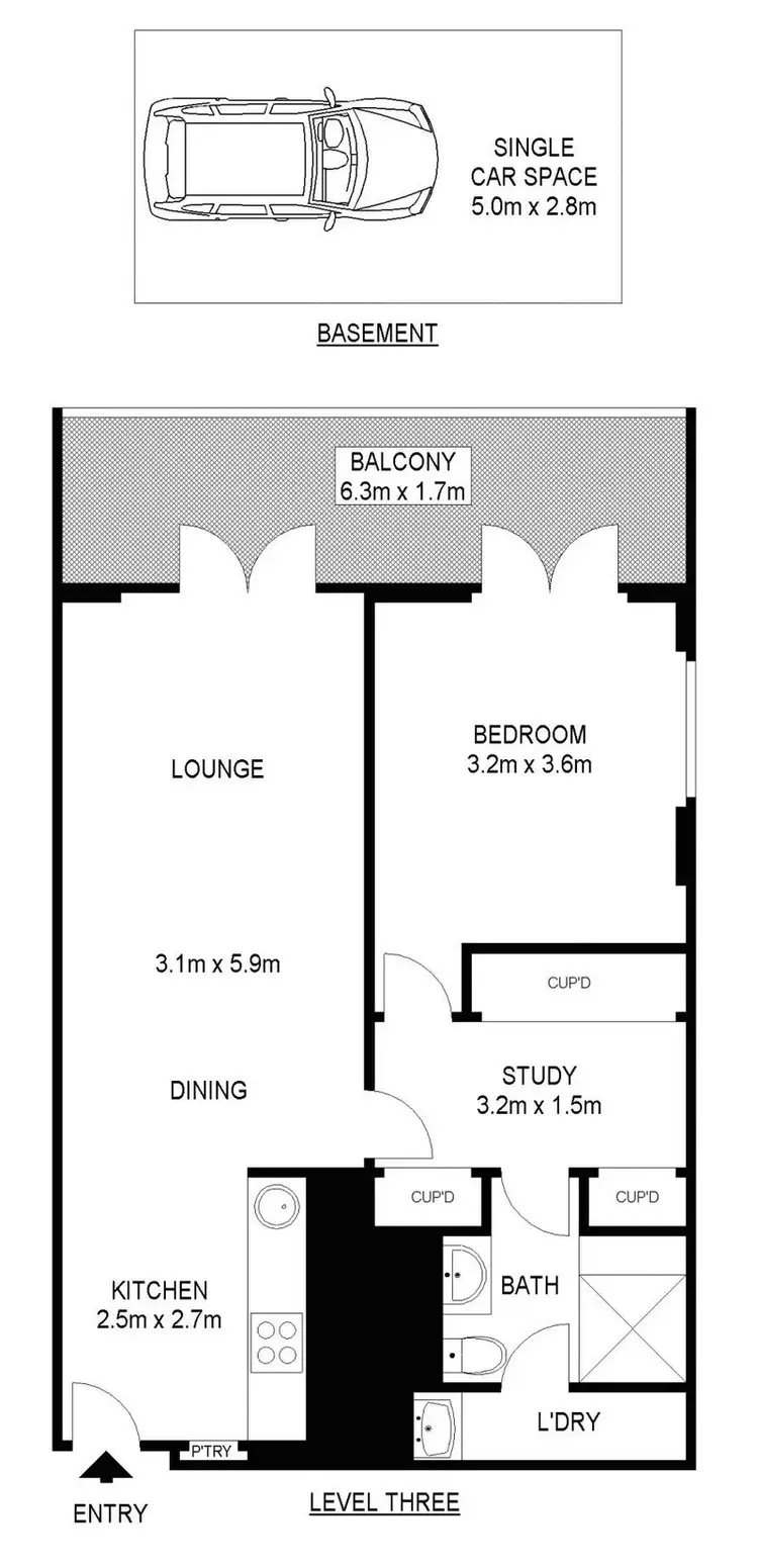 Floorplan of Homely apartment listing, 307/50 Macleay Street, Potts Point NSW 2011